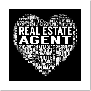 Real Estate Agent Heart Posters and Art